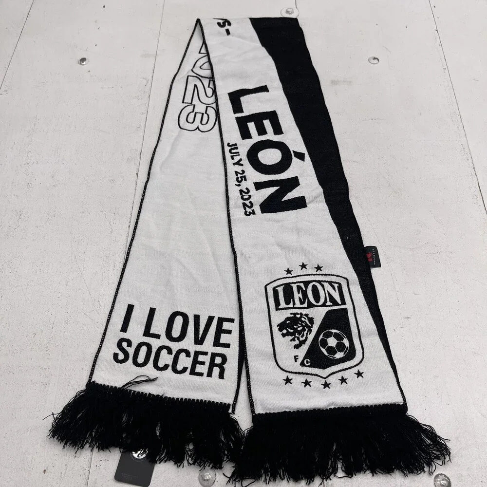 LA Galaxy Scarf Mens One Size Black MLS Soccer Leagues Cup 2023 Vs Leon